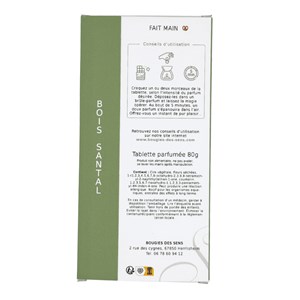 Tablette parfumée bois de santal