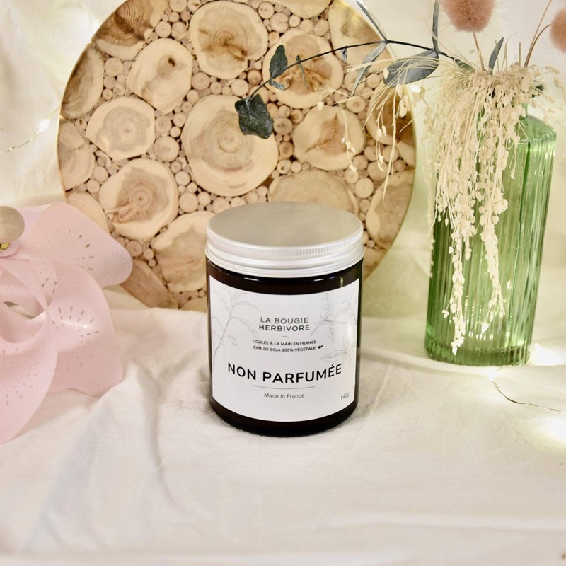 Bougie cire de soja sans parfum 140g