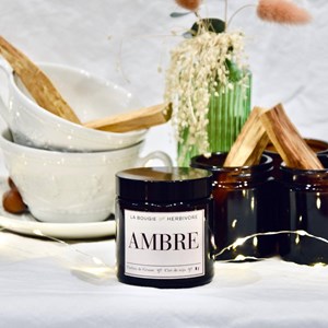 Bougie parfumée ambre 90g