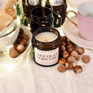 Bougie parfumée chocolat noisettes 90g