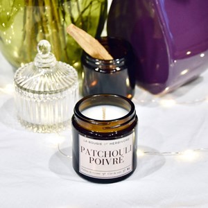 Bougie parfumée patchouli poivré 90g