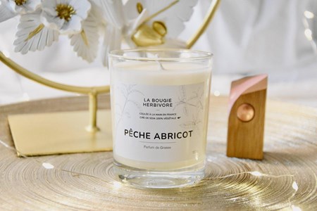 Bougie pêche abricot 150g