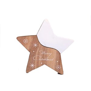 Décoration de noël stars wooden natural