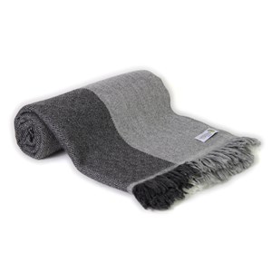 Plaid cachemire et laine beige gris
