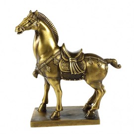 Cheval antique en cuivre doré