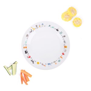 Assiette en porcelaine abc