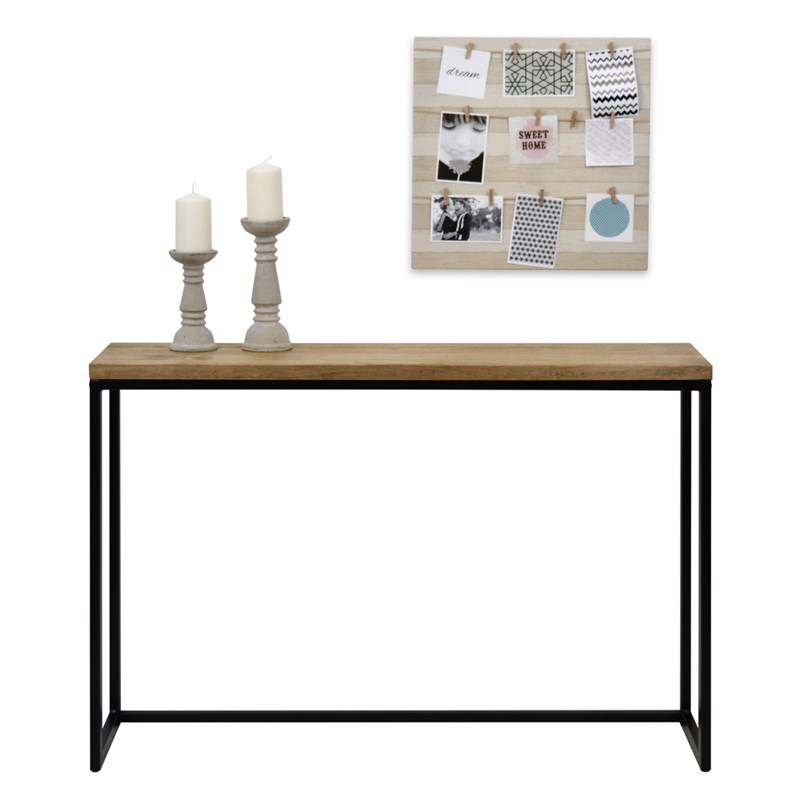 DSMeubles - Table console icub 30x120x80cm noir
