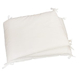 Tour de lit blanc en percale de coton ta