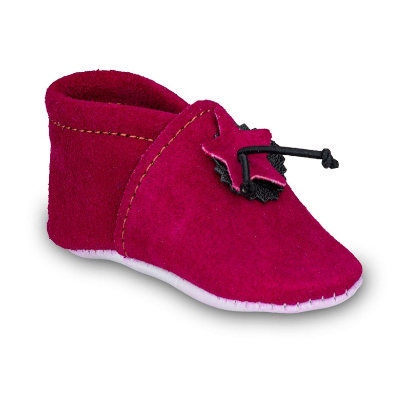 Chaussons souples bebe rose taille 24