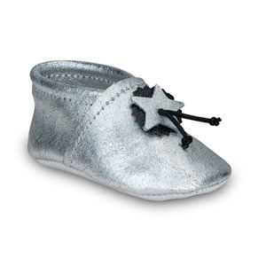 Chaussons souples bebe argente taille 22