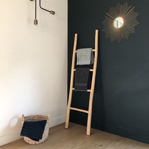 Échelle porte serviette bois de teck