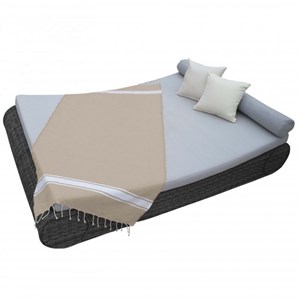Fouta 1 x 2 m - beige lin