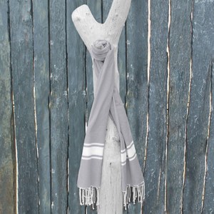 Fouta 1 x 2 m - gris clair