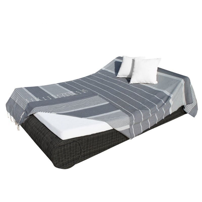 Vivezen - Fouta xxl 2 x 3 m - gris