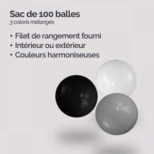 Lot de 100 balles de jeu
