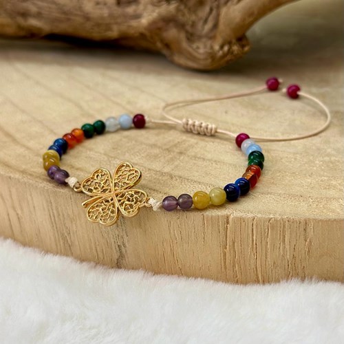 Les énergies positives - Bracelet 7 chakras chance en pierre