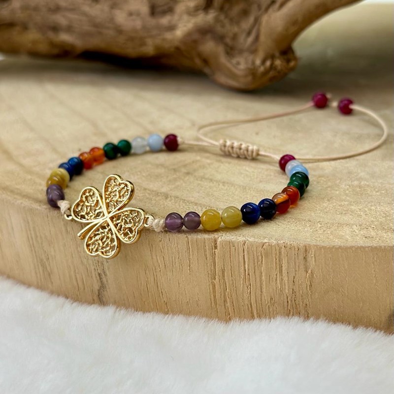 Bracelet 7 chakras chance en pierre (Les énergies positives) - Image 2