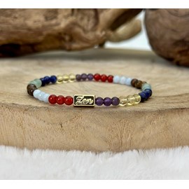 Bracelet 7 chakra pierres naturelles 4mm