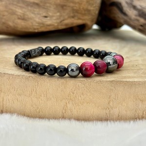 Bracelet protection oeil de tigre rose