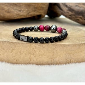 Bracelet protection oeil de tigre rose