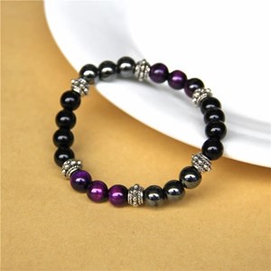 Bracelet triple protection en odt mauve