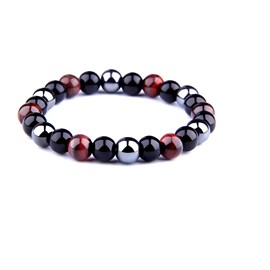 Bracelet écran en œil de tigre rouge