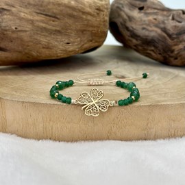 Bracelet trèfle en avanturine