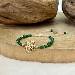Bracelet trèfle en avanturine