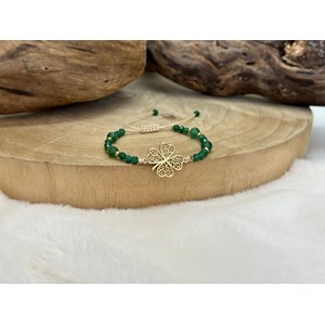 Bracelet trèfle en avanturine