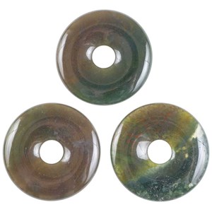 Donut jaspe héliotrope 3 cm