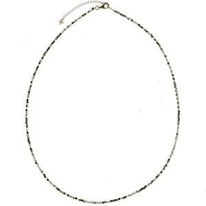 Collier quartz tourmaline noire