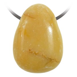 Pendentif goutte jaspe jaune