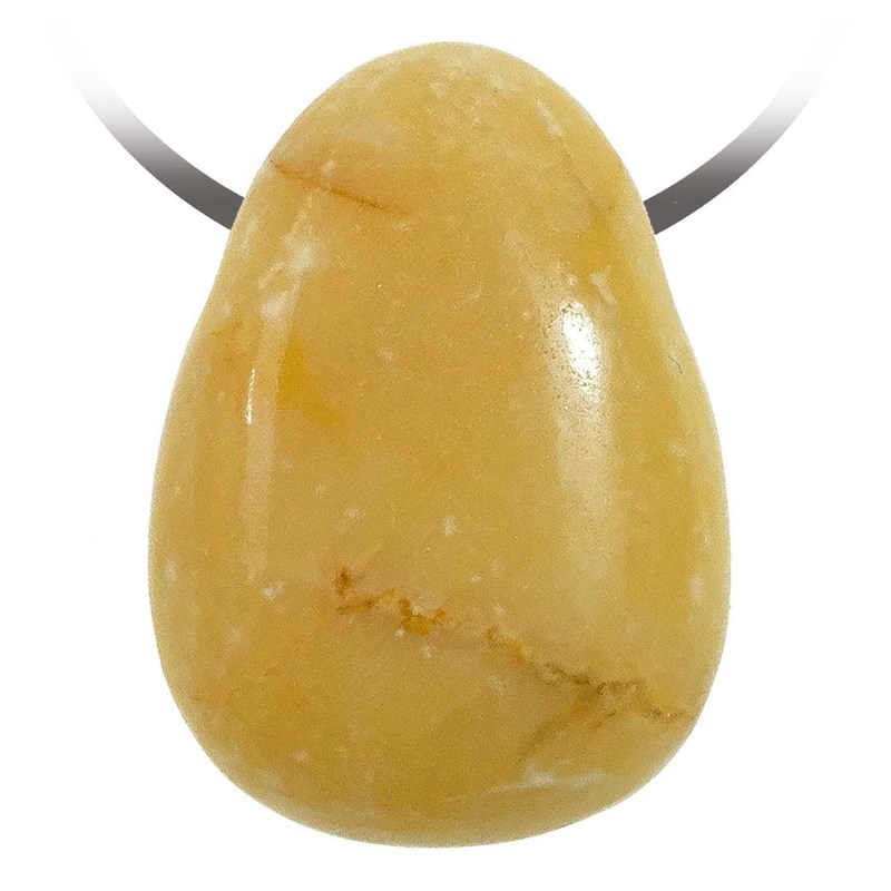 Pendentif goutte jaspe jaune