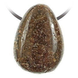 Pendentif goutte pierre percée en grenat