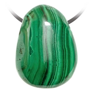 Pendentif goutte malachite