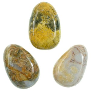 Pendentif goutte jaspe océan
