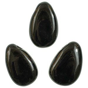 Pendentif goutte obsidienne noire