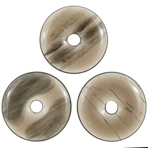 Donut obsidienne translucide 3 cm