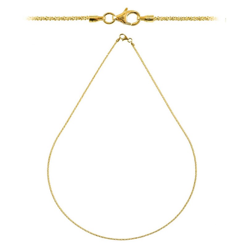 Naturosphère - Chaine criss cross argent plaqué or jau