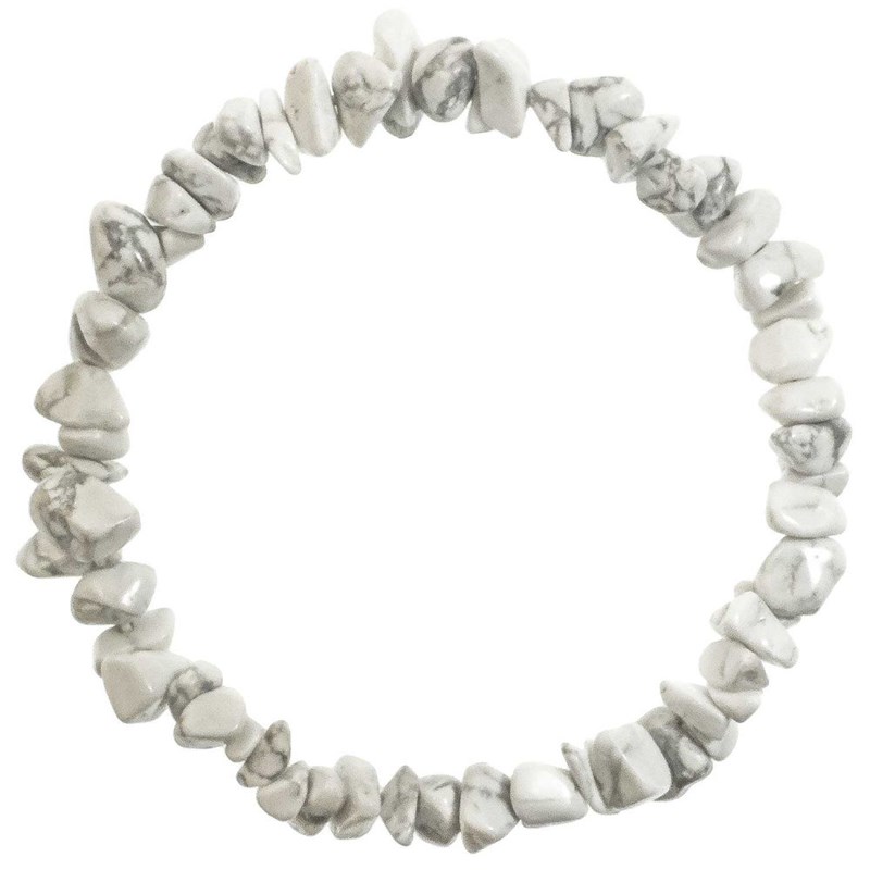 Bracelet en howlite - perles baroques