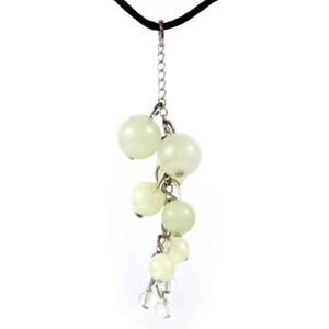 Pendentif grappe jade chine cordon
