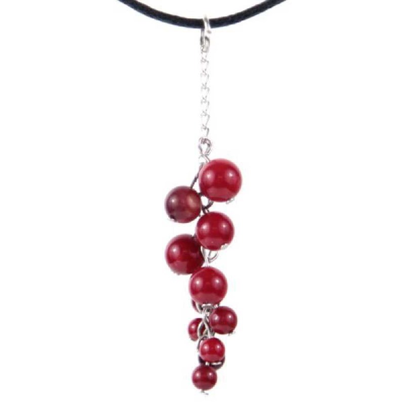 Naturosphère - Pendentif grappe bambou des mers cordon