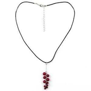 Pendentif grappe bambou des mers cordon
