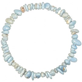 Bracelet en angélite - perles baroques