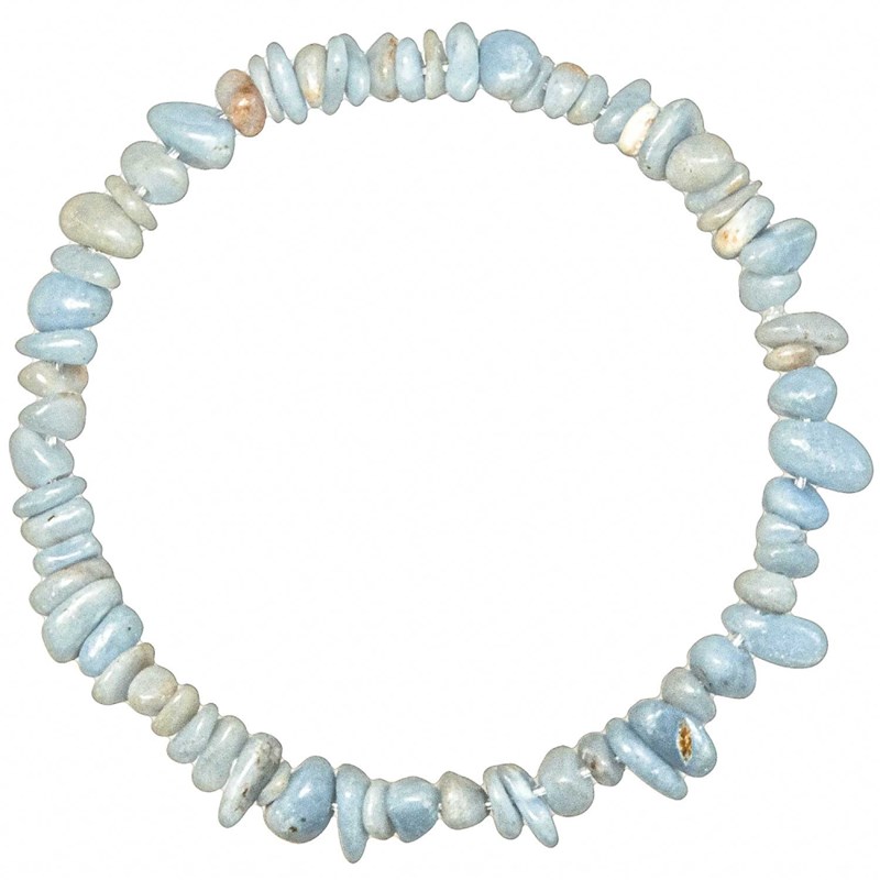 Bracelet en angélite - perles baroques