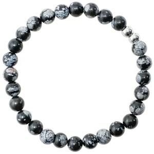 Bracelet obsidienne neige