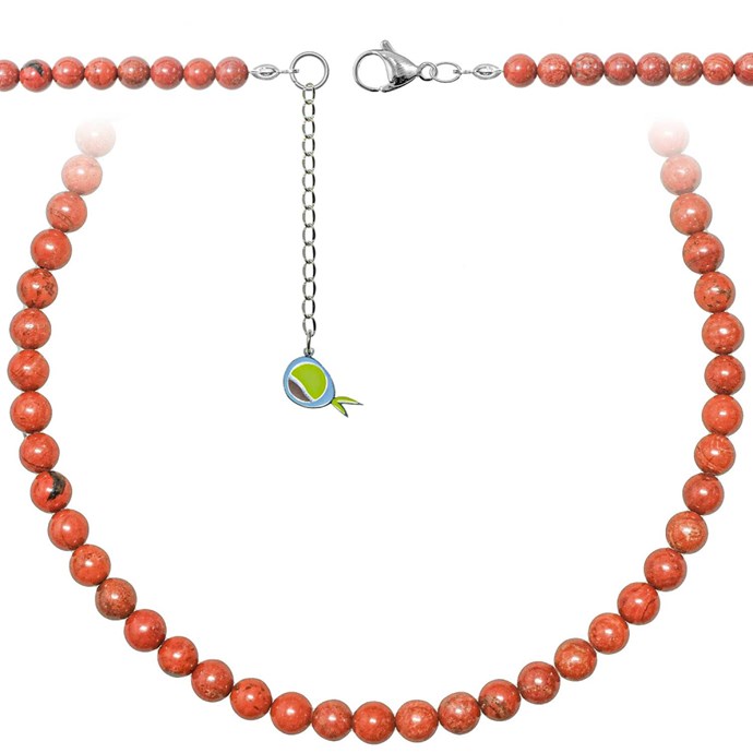 Collier En Jaspe Rouge Naturel - Pierre Naturelle Sans Traitement - Marque Zen-et-sante.fr