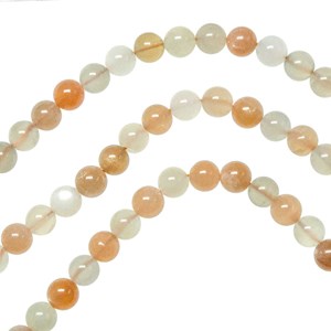 Collier pierre lune orangée