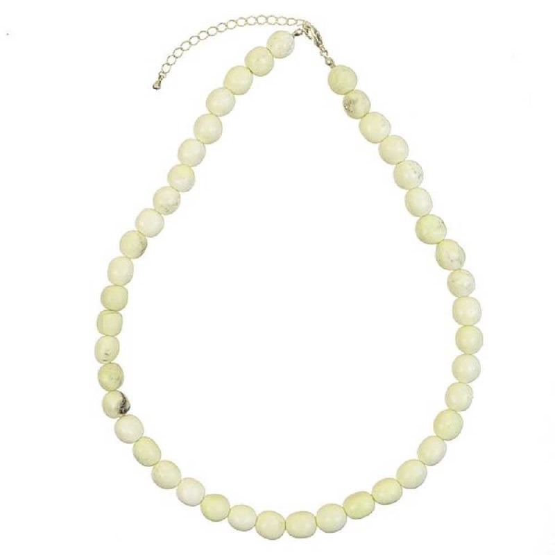 Collier chrysoprase citron