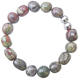 Bracelet jaspe héliotrope